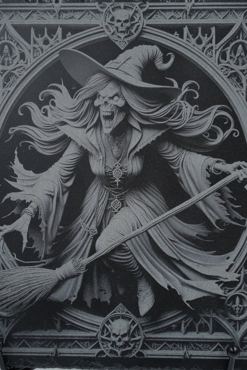 Halloween Untersetzer "Hexe" - personalisierbar - RJC - Circle