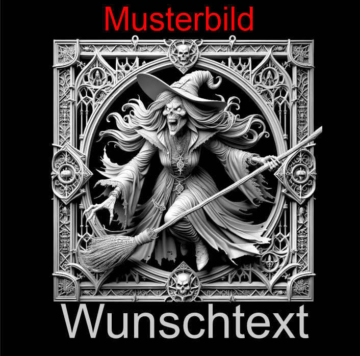 Halloween Untersetzer "Hexe" - personalisierbar - RJC - Circle