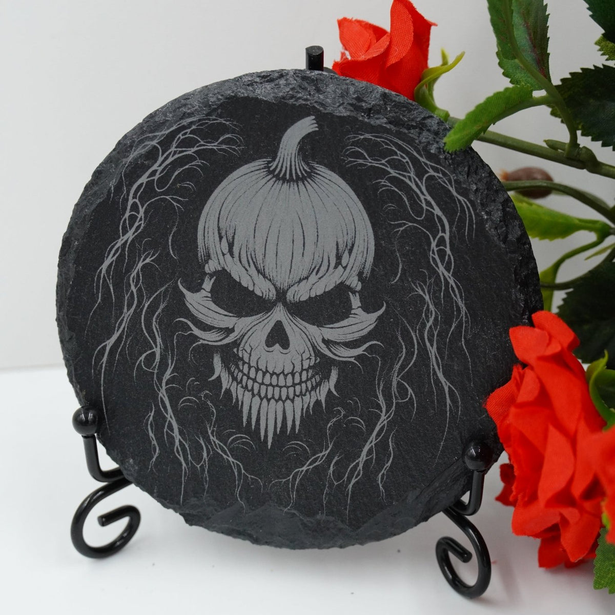 Halloween Untersetzer Kürbis Skulls personalisierbar - RJC - Circle