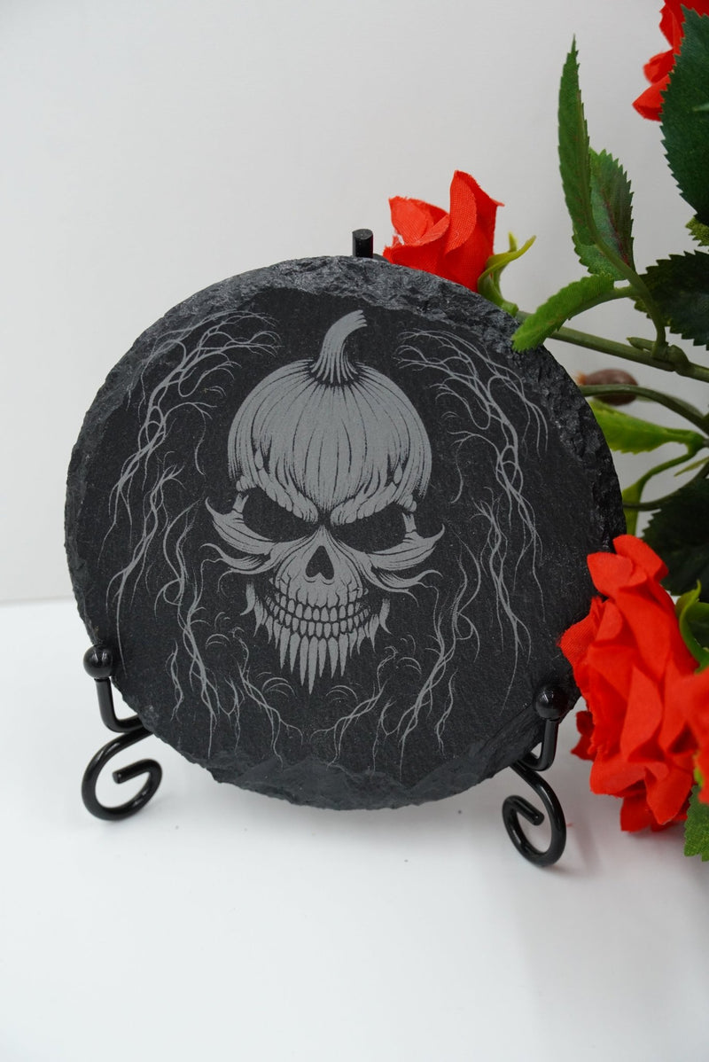 Halloween Untersetzer Kürbis Skulls personalisierbar - RJC - Circle