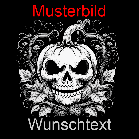 Halloween Untersetzer Kürbis Skulls personalisierbar - RJC - Circle