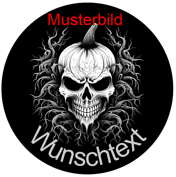 Halloween Untersetzer Kürbis Skulls personalisierbar - RJC - Circle