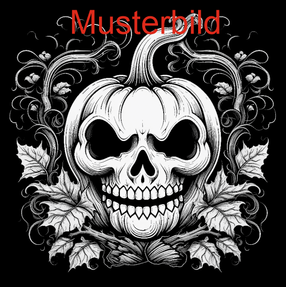 Halloween Untersetzer Kürbis Skulls personalisierbar - RJC - Circle