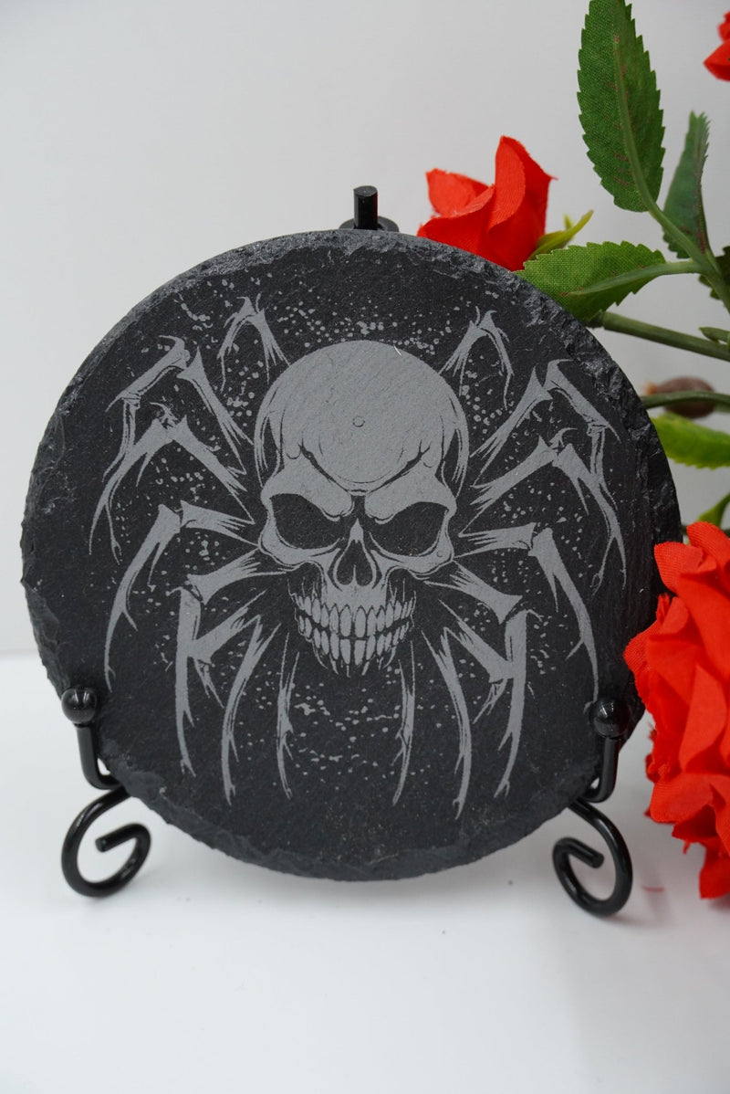 Halloween Untersetzer Kürbis Skulls personalisierbar - RJC - Circle