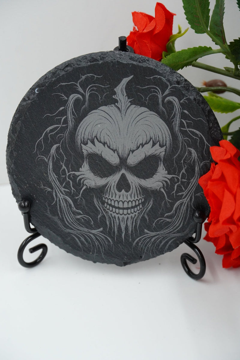 Halloween Untersetzer Kürbis Skulls personalisierbar - RJC - Circle