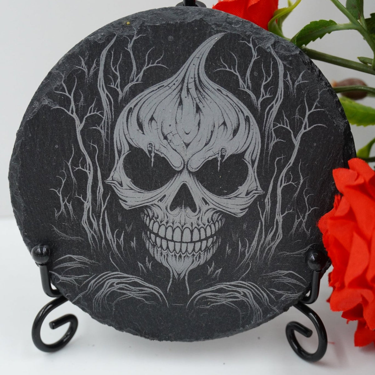 Halloween Untersetzer Kürbis Skulls personalisierbar - RJC - Circle