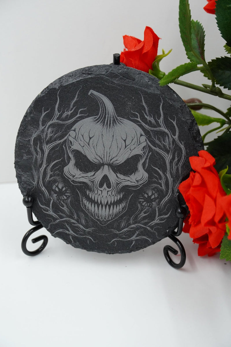 Halloween Untersetzer Kürbis Skulls personalisierbar - RJC - Circle