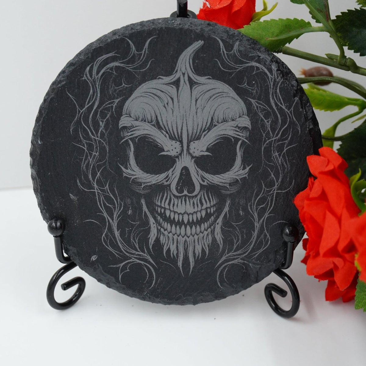 Halloween Untersetzer Kürbis Skulls personalisierbar - RJC - Circle