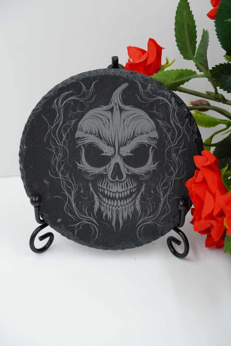 Halloween Untersetzer Kürbis Skulls personalisierbar - RJC - Circle