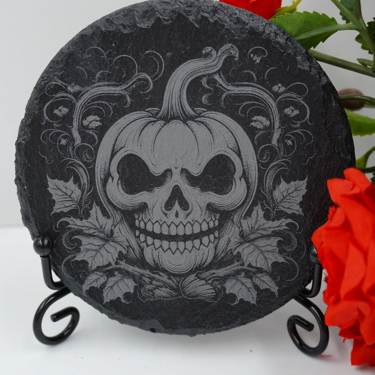 Halloween Untersetzer Kürbis Skulls personalisierbar - RJC - Circle