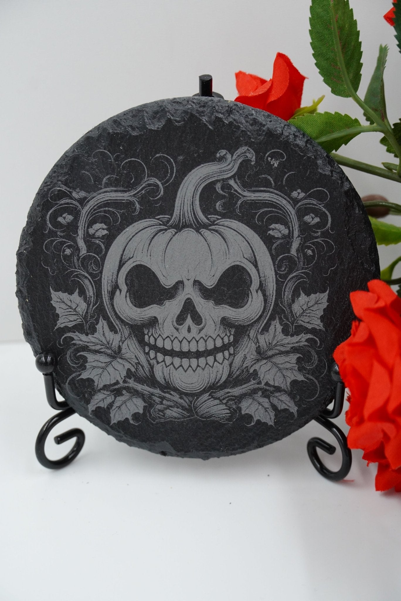 Halloween Untersetzer Kürbis Skulls personalisierbar - RJC - Circle