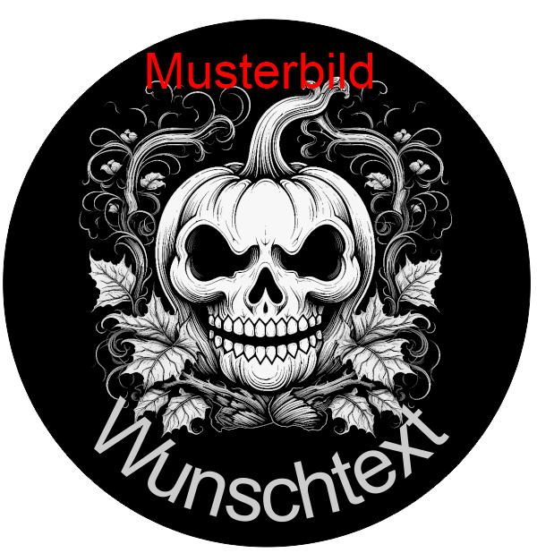 Halloween Untersetzer Kürbis Skulls personalisierbar - RJC - Circle