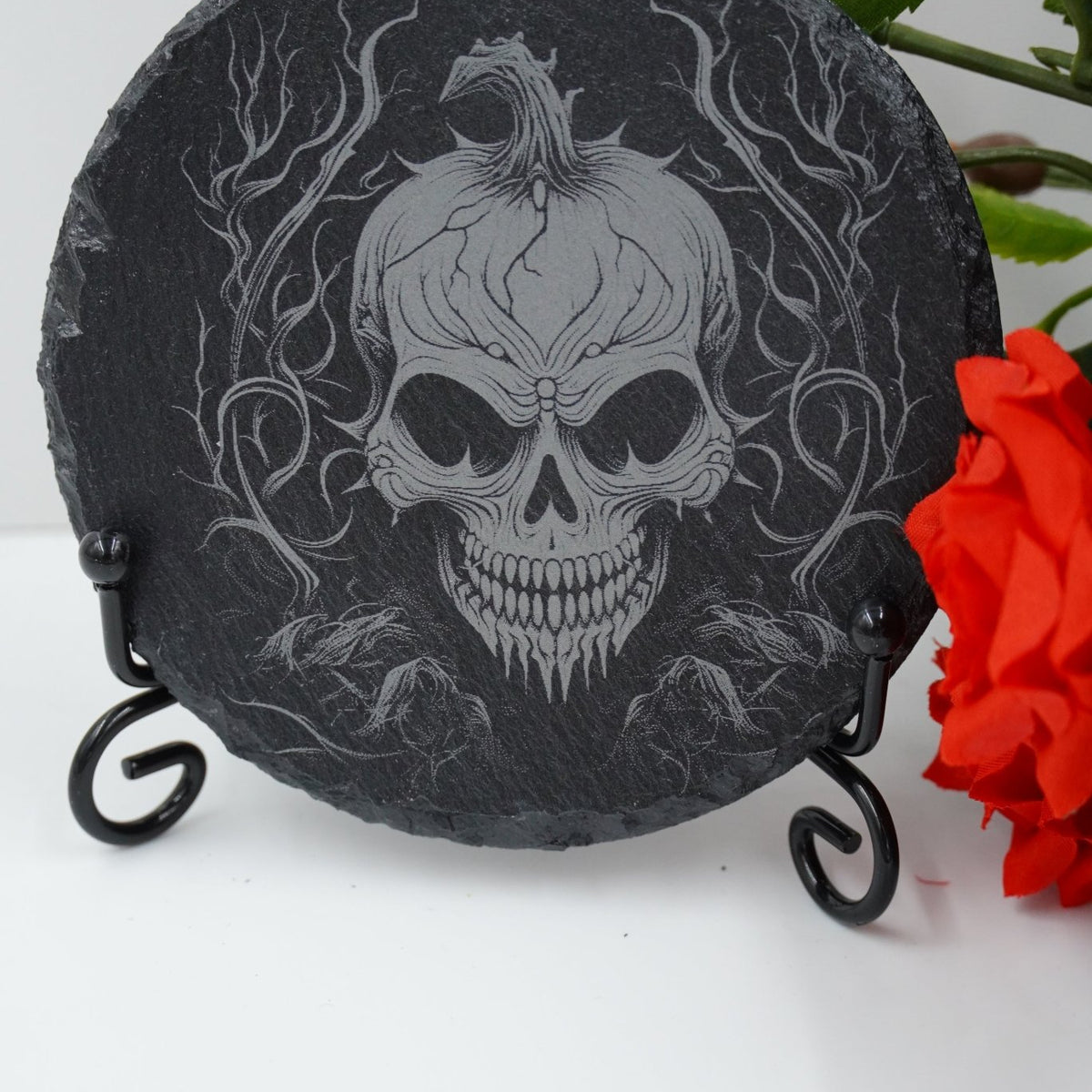 Halloween Untersetzer Kürbis Skulls personalisierbar - RJC - Circle