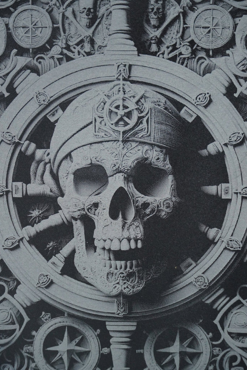 Halloween Untersetzer "Piratenschädel" - personalisierbar - RJC - Circle