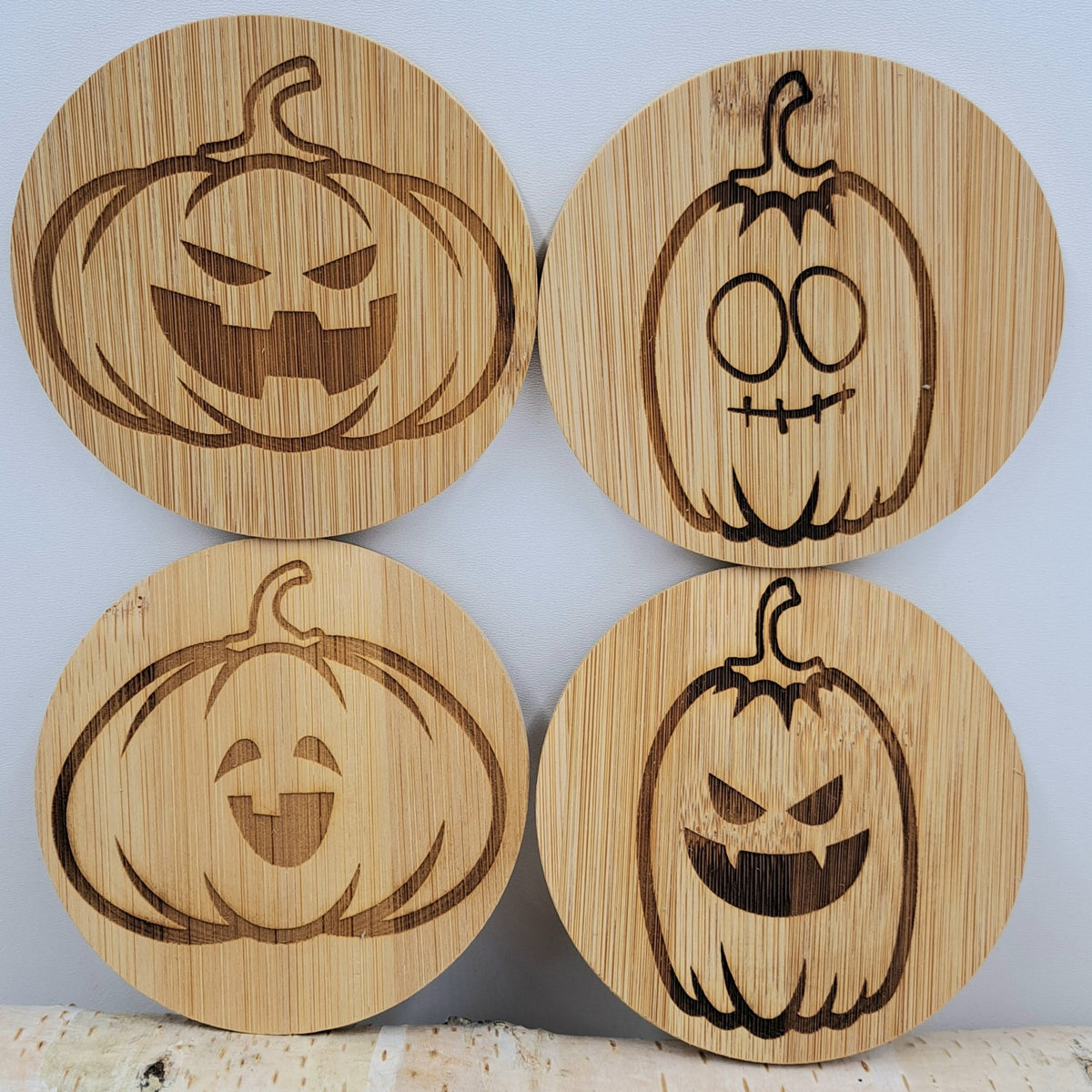 Halloween Untersetzer rund Bambus - RJC - Circle