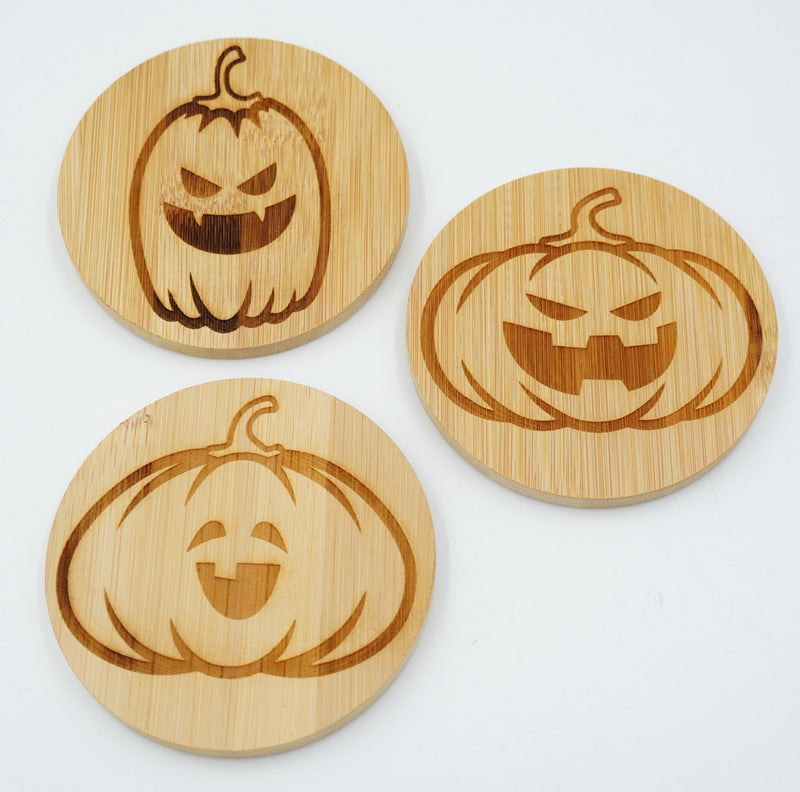 Halloween Untersetzer rund Bambus - RJC - Circle