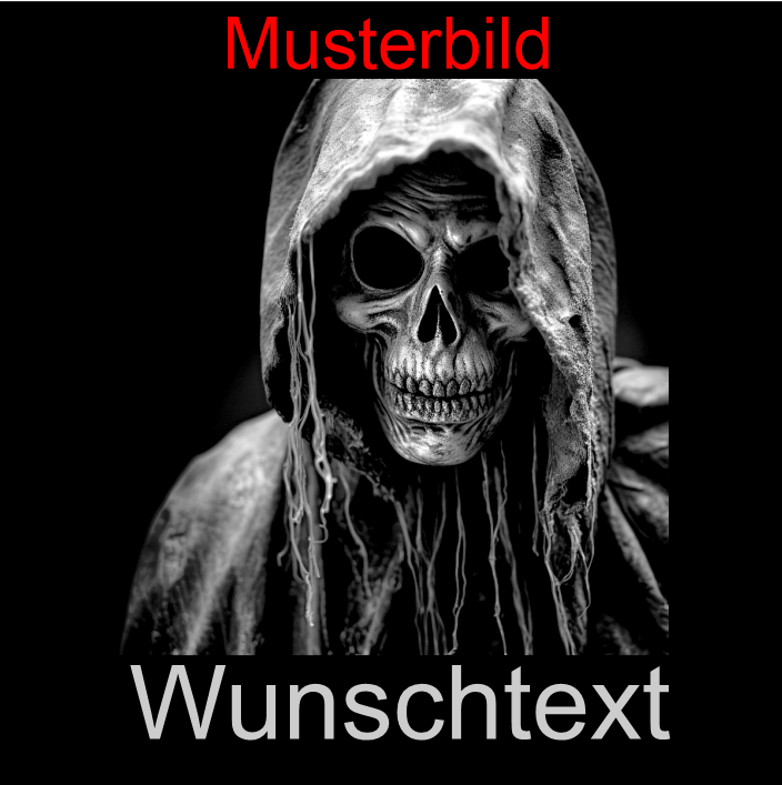 Halloween Untersetzer "Skull Death" - personalisierbar - RJC - Circle