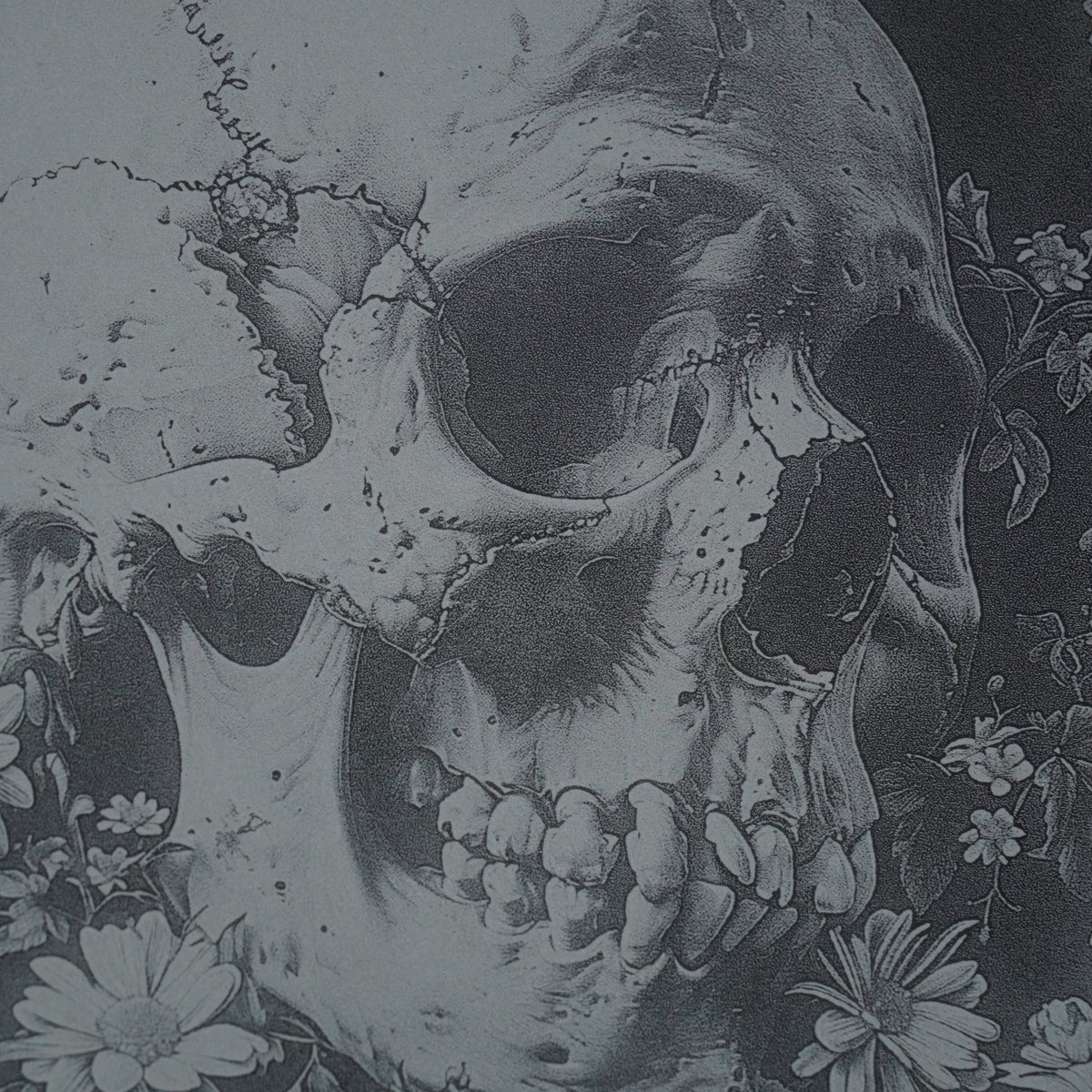 Halloween Untersetzer "Skull" der Erste im Blumenbett - personalisierbar - RJC - Circle