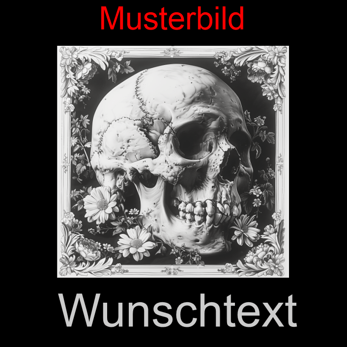 Halloween Untersetzer "Skull" der Erste im Blumenbett - personalisierbar - RJC - Circle