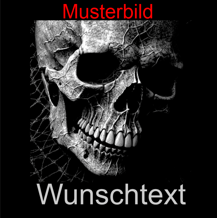 Halloween Untersetzer "Skull" - personalisierbar - RJC - Circle