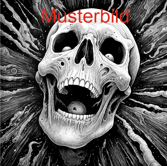 Halloween Untersetzer Skulls personalisierbar - RJC - Circle