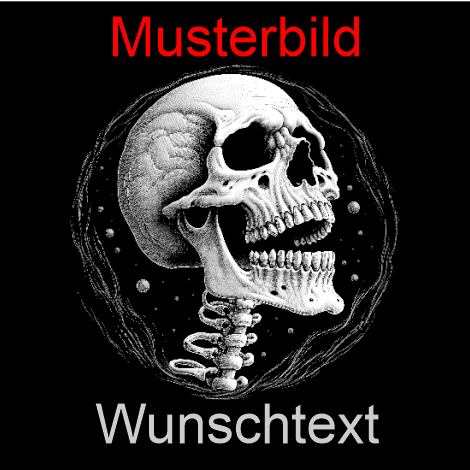 Halloween Untersetzer Skulls personalisierbar - RJC - Circle