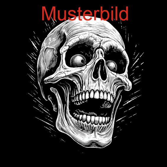 Halloween Untersetzer Skulls personalisierbar - RJC - Circle