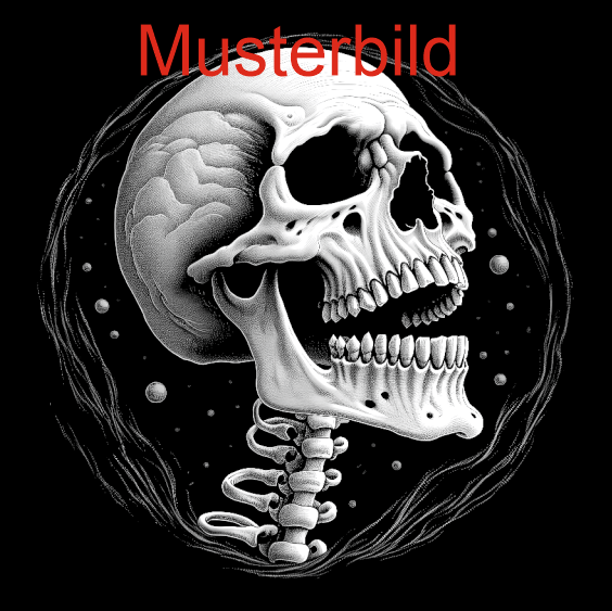 Halloween Untersetzer Skulls personalisierbar - RJC - Circle