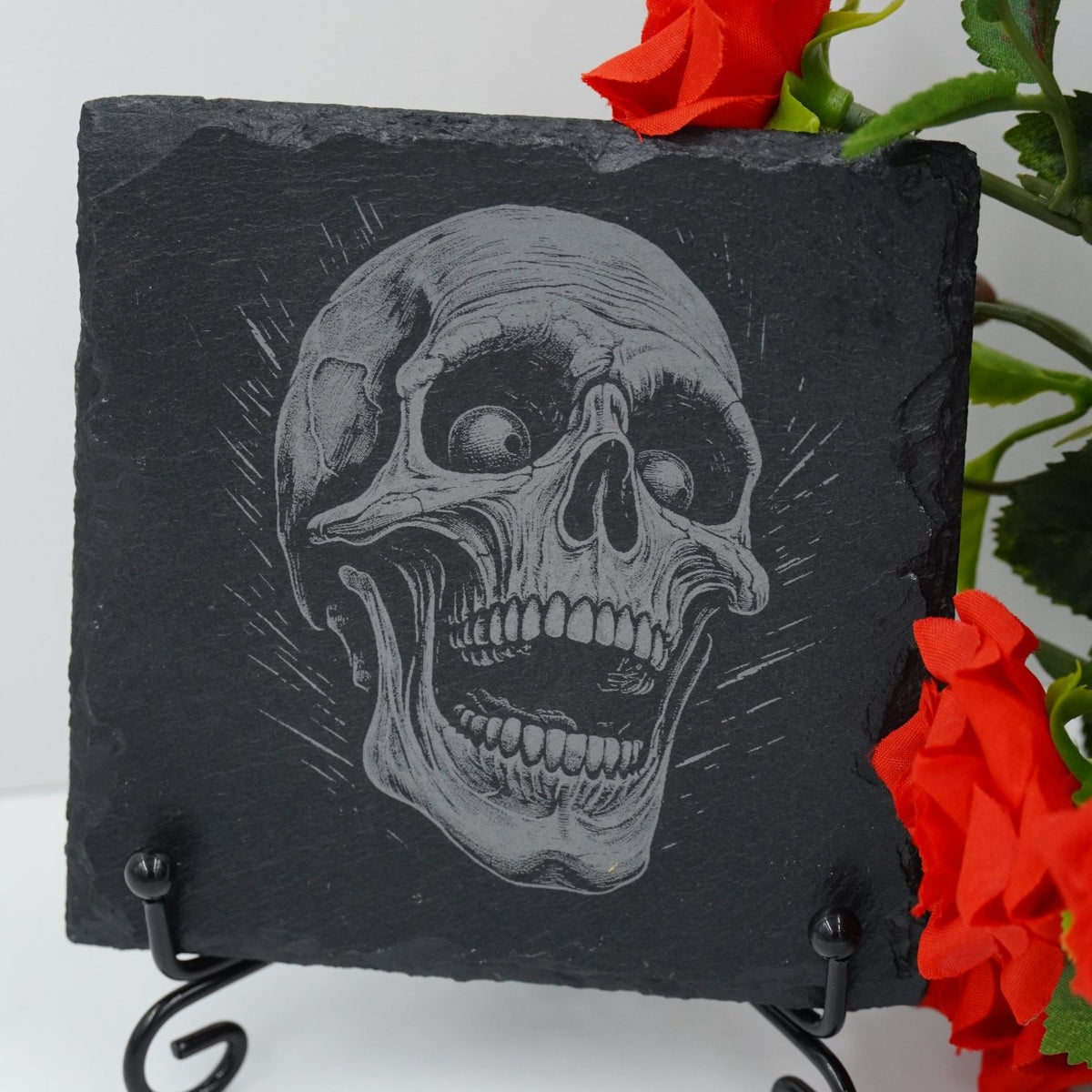 Halloween Untersetzer Skulls personalisierbar - RJC - Circle