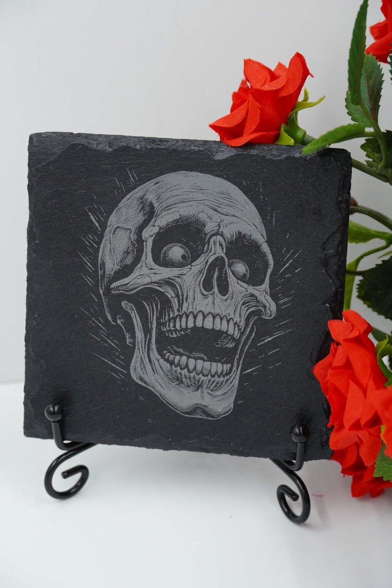 Halloween Untersetzer Skulls personalisierbar - RJC - Circle