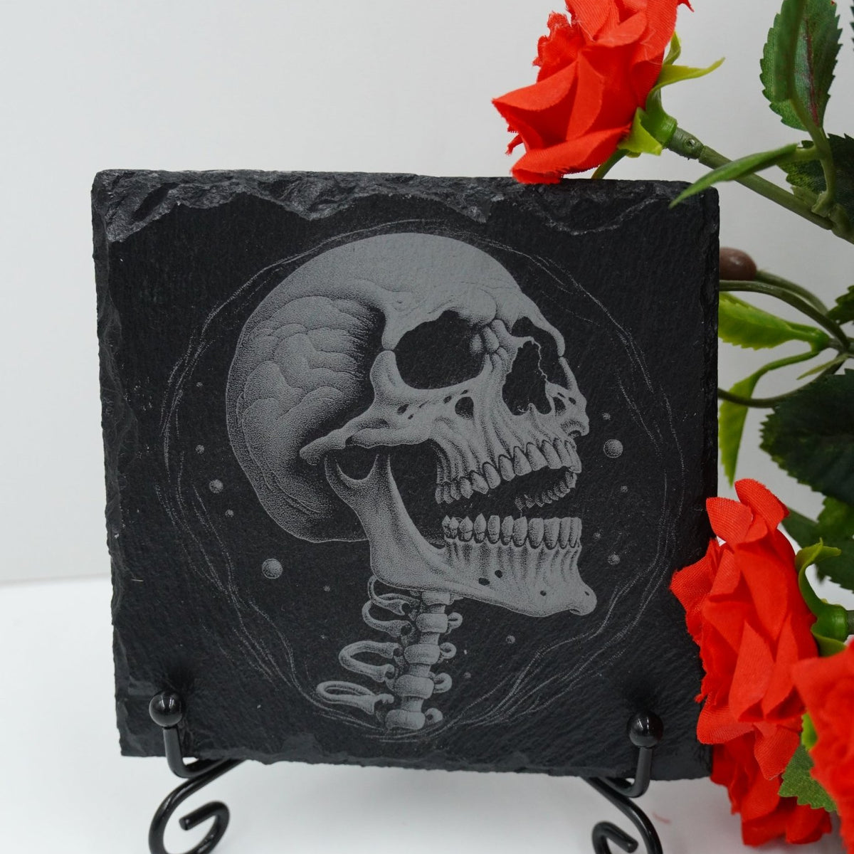Halloween Untersetzer Skulls personalisierbar - RJC - Circle