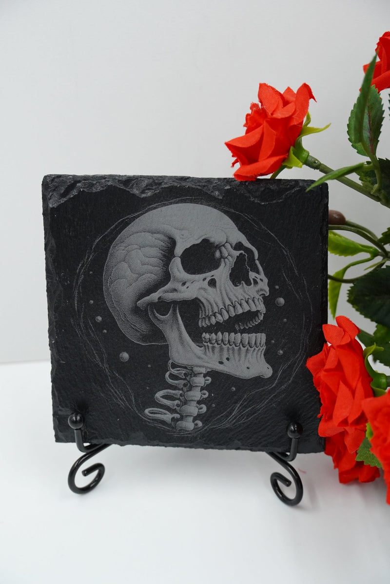 Halloween Untersetzer Skulls personalisierbar - RJC - Circle