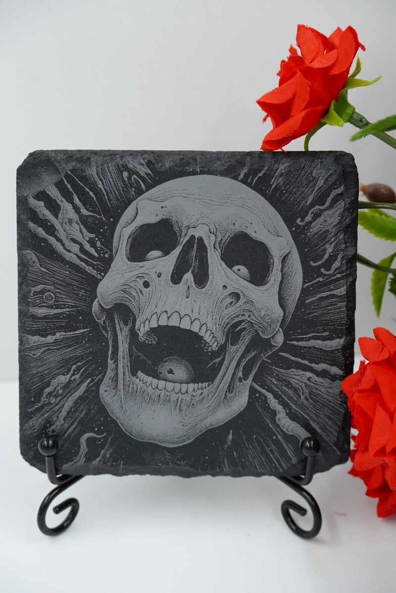 Halloween Untersetzer Skulls personalisierbar - RJC - Circle