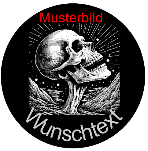 Halloween Untersetzer Skulls personalisierbar - RJC - Circle