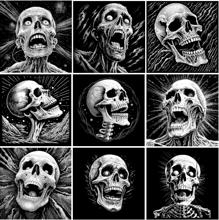 Halloween Untersetzer Skulls personalisierbar - RJC - Circle