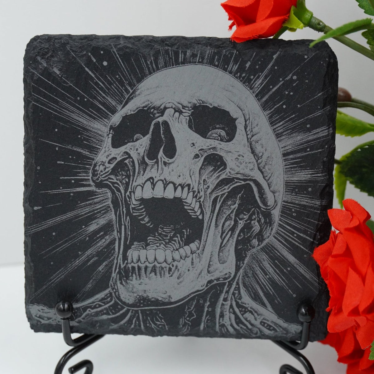 Halloween Untersetzer Skulls personalisierbar - RJC - Circle