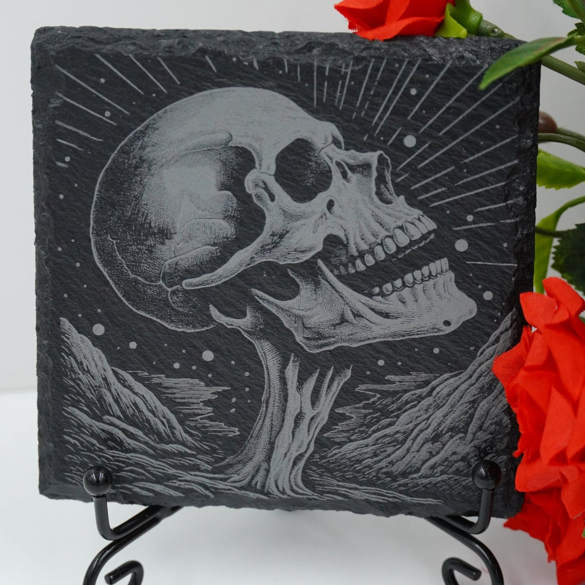 Halloween Untersetzer Skulls personalisierbar - RJC - Circle