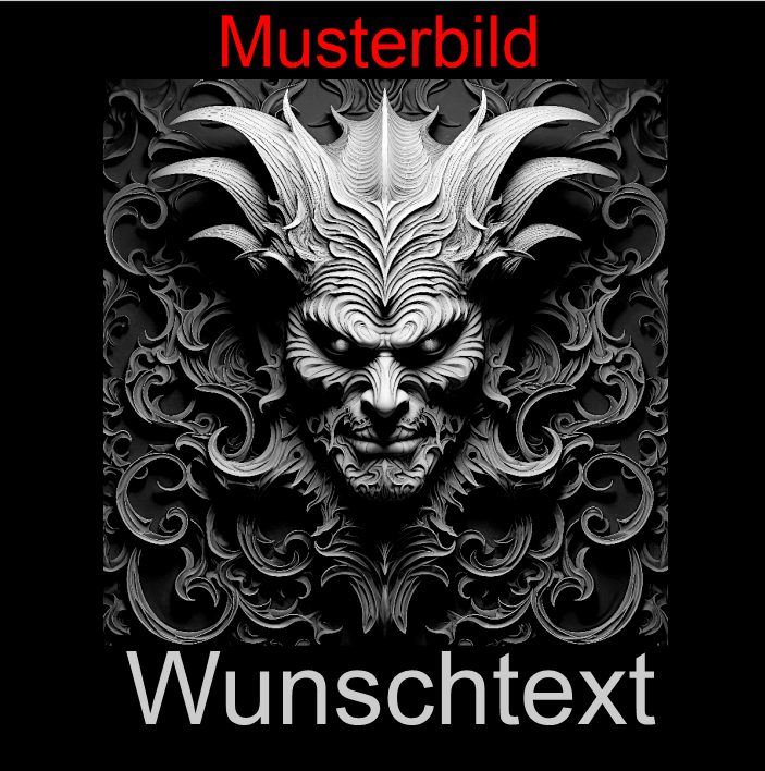 Halloween Untersetzer "Teufel" - personalisierbar - RJC - Circle