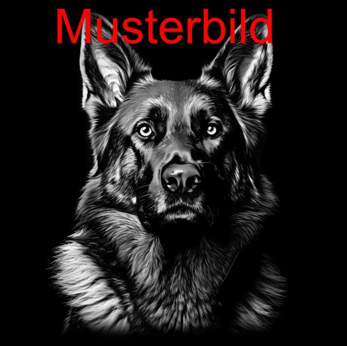 „Hier wache ich“ Schieferschild mit Gravur – Haustier Türschild für Hundehalter - RJC - Circle