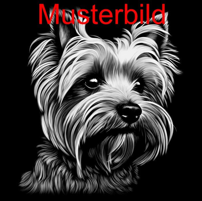 „Hier wache ich“ Schieferschild mit Gravur – Haustier Türschild für Hundehalter - RJC - Circle