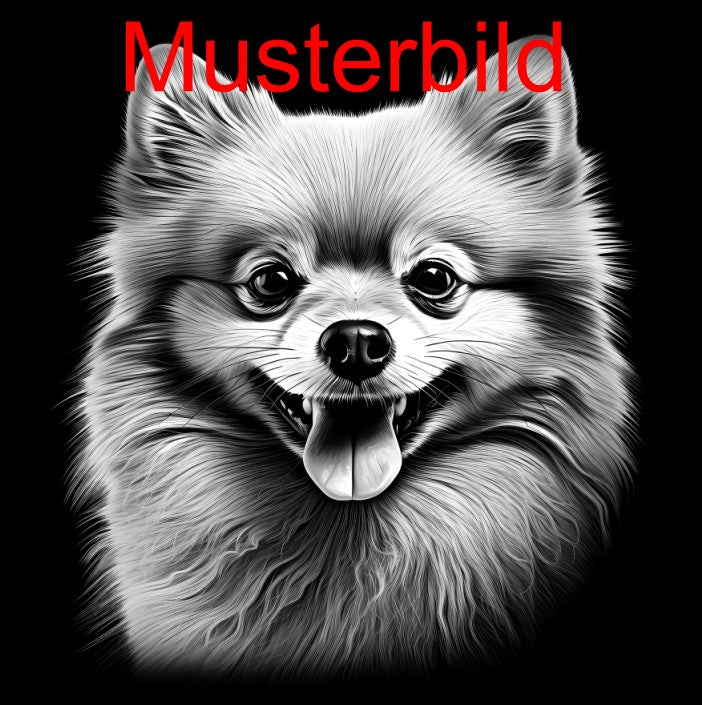 „Hier wache ich“ Schieferschild mit Gravur – Haustier Türschild für Hundehalter - RJC - Circle