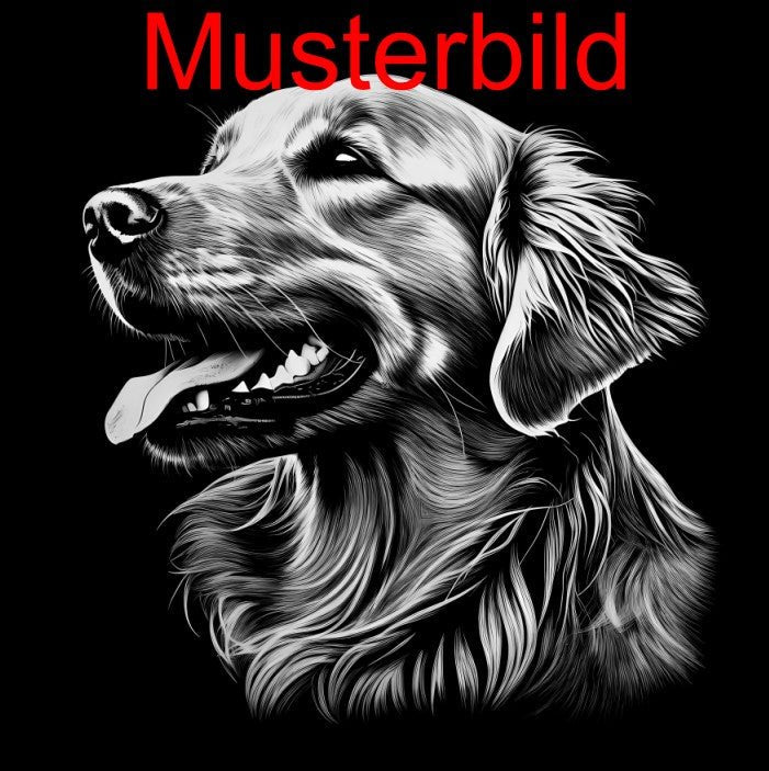 „Hier wache ich“ Schieferschild mit Gravur – Haustier Türschild für Hundehalter - RJC - Circle