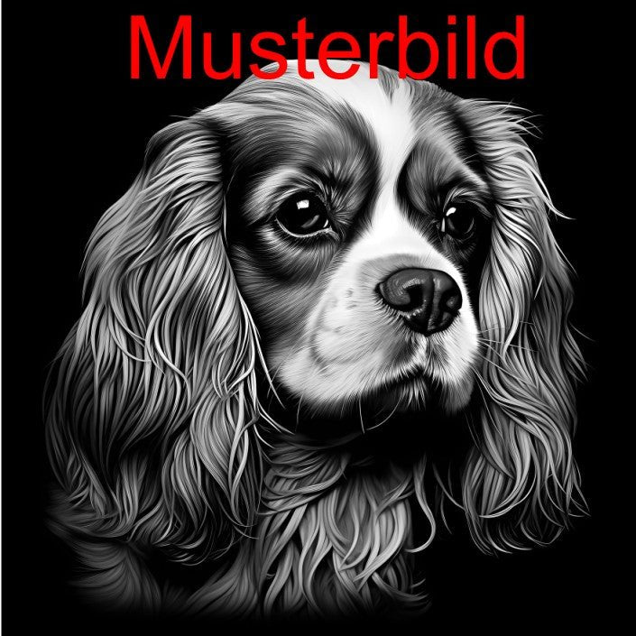 „Hier wache ich“ Schieferschild mit Gravur – Haustier Türschild für Hundehalter - RJC - Circle