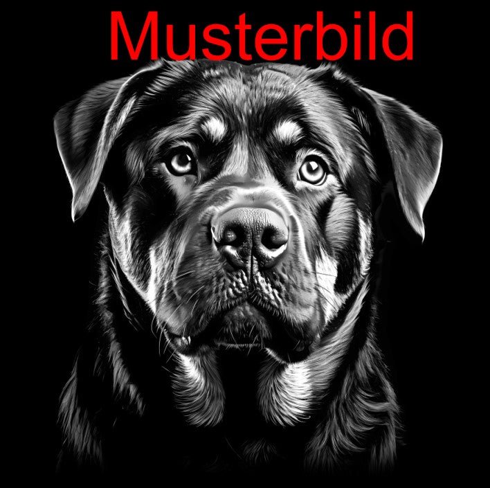 „Hier wache ich“ Schieferschild mit Gravur – Haustier Türschild für Hundehalter - RJC - Circle