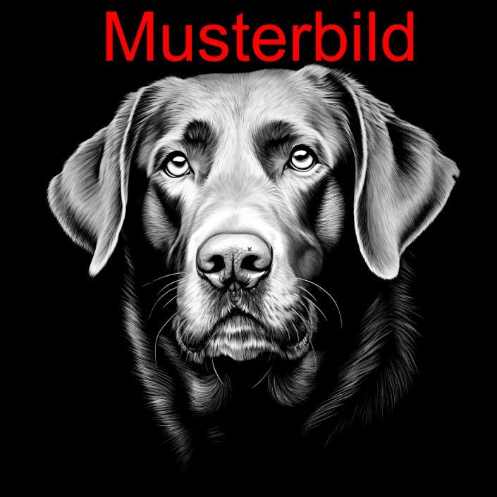 „Hier wache ich“ Schieferschild mit Gravur – Haustier Türschild für Hundehalter - RJC - Circle