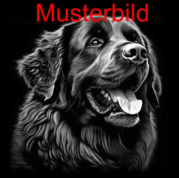 „Hier wache ich“ Schieferschild mit Gravur – Haustier Türschild für Hundehalter - RJC - Circle