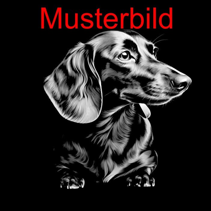 „Hier wache ich“ Schieferschild mit Gravur – Haustier Türschild für Hundehalter - RJC - Circle