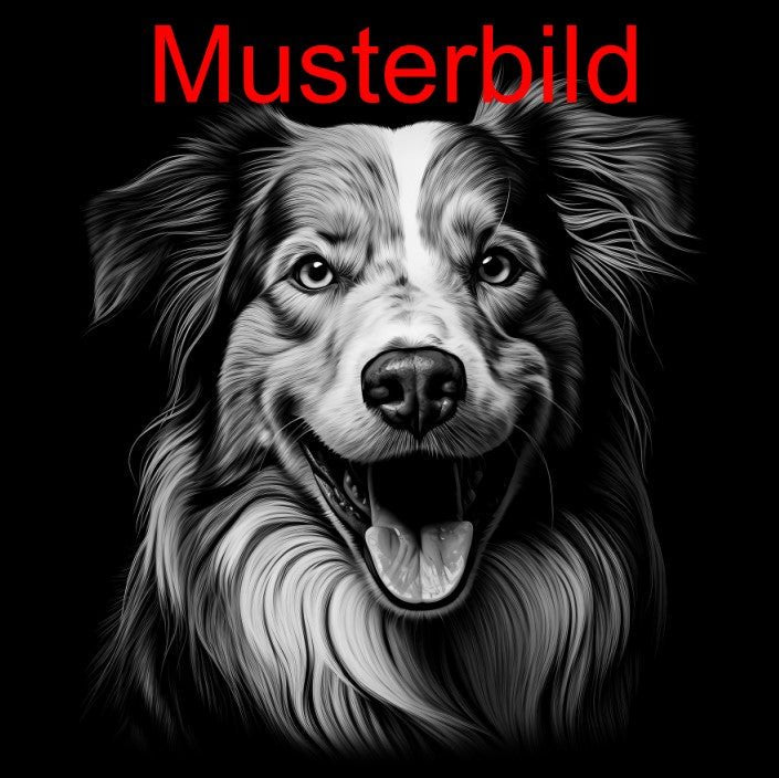 „Hier wache ich“ Schieferschild mit Gravur – Haustier Türschild für Hundehalter - RJC - Circle