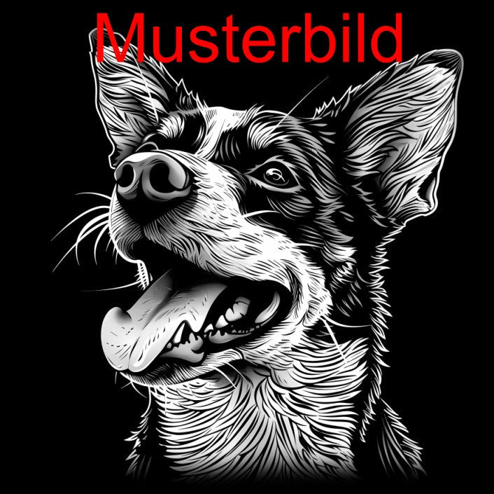 „Hier wache ich“ Schieferschild mit Gravur – Haustier Türschild für Hundehalter - RJC - Circle