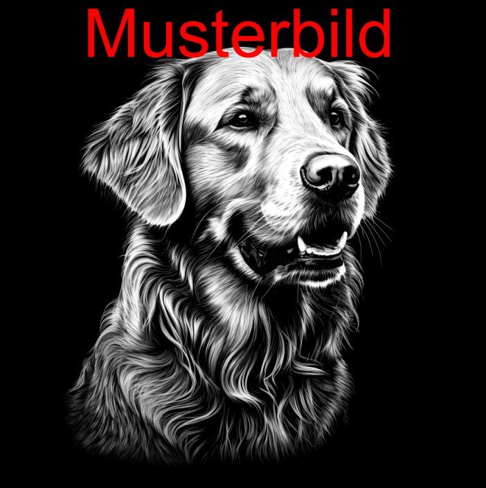 „Hier wache ich“ Schieferschild mit Gravur – Haustier Türschild für Hundehalter - RJC - Circle